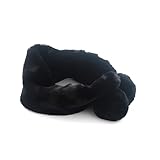 Material: piel de conejo de imitación y felpa, largo: 65-70 cm / 25,6x27,6 pulgadas, bufanda de felpa, bufanda de invierno para mujer