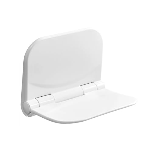 NEWFUN duschsitz klappbar, klappsitz dusche, Tragkraft 200 kg, platzsparend zusammenklappbar, rutschfeste Sitzfläche, leicht zu reinigen, weiß