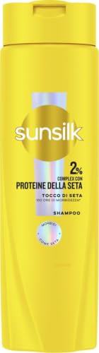 Sunsilk, Shampoo Tocco di Seta, per Capelli Morbidi & Setosi, Formula Arricchita con 2% di Complex con Proteine della Seta, 100 ore di Morbidezza*, 250 ml
