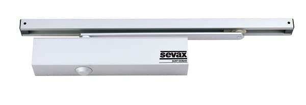 Cierrapuertas piñón cremallera SEVAX ESV7165B blanco con fuerza regulable F2 a F4