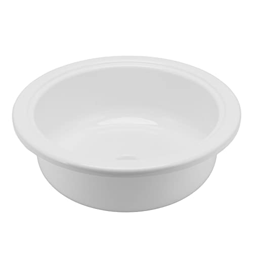 Lavabo redondo acrílico para solucionar la falta de espacio en baño 2