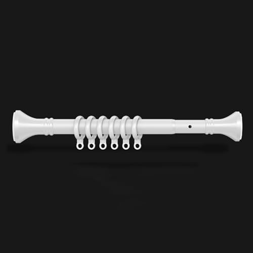 Tringle à rideaux rétractable blanche réglable de 40 à 55 cm pour douche