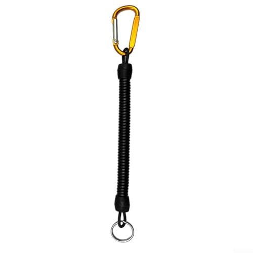 Cordón de pesca con diseño de PU fuerte y bloqueo de seguridad seguro para herramientas (dorado)