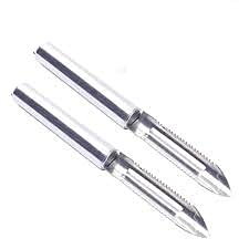 Jyothi Stainless Steel Peeler, Silver 10 inches Set of 2