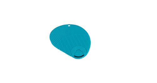 Image of Kuhn Rikon Stay Clean Fin Scrubber, Multipurpose Antibacterial, Food Grade Silicone, Dishwasher safe, Blue