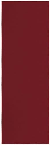 Ottomanson Hallway Runner Rug 20" x 53" Non Slip Solid Area Rugs Easy to Clean Laundry Rug Runner Durable & Pet Friendly Floor Carpet Runners for Hallways Entryway Living Room Kitchen, Red