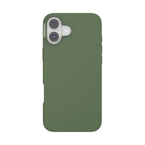 Image of PopSockets iPhone 16 Plus Case Compatible with MagSafe, Phone Case for iPhone 16 Plus, Wireless Charging Compatible, Case Only, Cute Olive