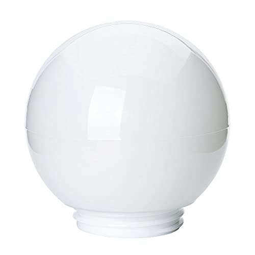 Glas Kugel weiß mit Gewinde, Kugeldurchmesser 13,5cm, Gewinde A: 84,5mm I:...