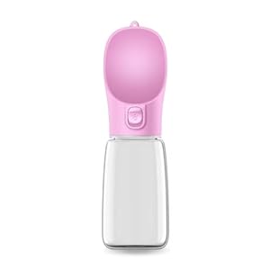 TravelPet Dog Water Bottle, Leak-Proof Portable Dispenser, 500 ml, Pink/Green/Blue (Pink, ONE Size)