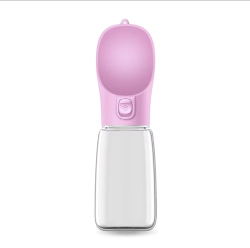 TravelPet Dog Water Bottle, Leak-Proof Portable Dispenser, 500 ml, Pink/Green/Blue (Pink, ONE Size)