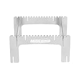 MiliCamp ポケットストーブ 専用五徳 固形燃料ストーブ嵩上げ用の五徳 ソロキャンプミニコンロ ゴトクステンレス製