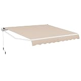 Tangkula 12×10 Manual Retractable Awning