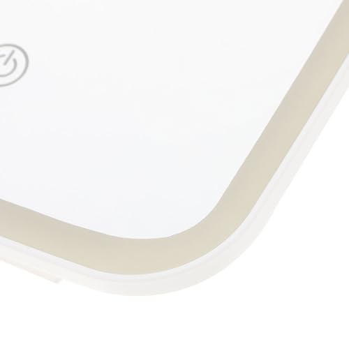 Espejo de maquillaje portátil Lurrose con luz LED y diseño simple elegante 4