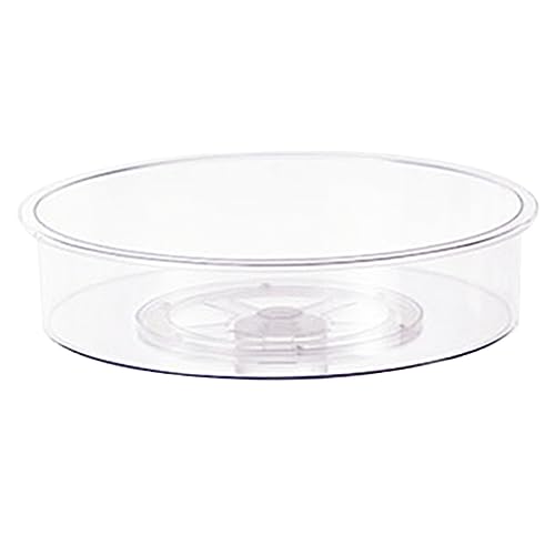 CIYODO Organizer Da Cucina Piatto Girevole Per Frigorifero in Trasparente Vassoio Portaoggetti Design Rotante Per Conservare Barattoli Di Spezie e Bevande