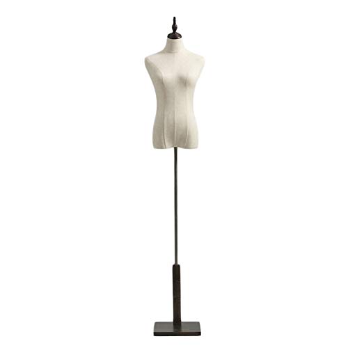 HAIPENG-mannequins Buste De Couture Femme Corps Forme De Robe avec Rectangle Base Supporter Ajustable La Taille pour Vêtements Robe Afficher (Color : Brown, Size : M) Cover