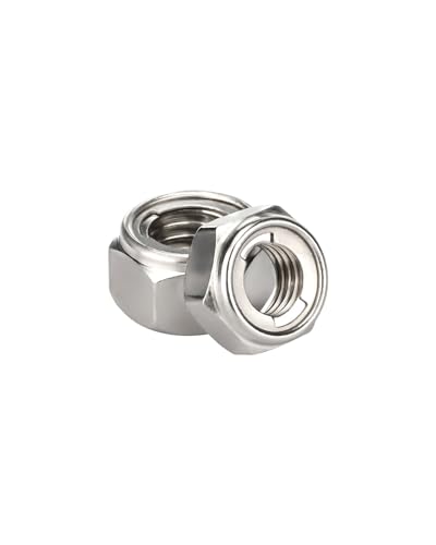 M12-1.75 Locknuts - IMScrews 304 Stainless Steel Locknuts - Durable Hardware for Home Repairs and Professional Projects Pack of 20