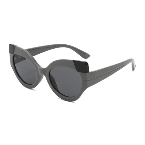 Lunettes de soleil protection UV à monture œil de chat bicolore pour une clarté visuelle totale
