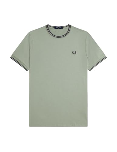 Fred Perry Camiseta Twin Tipped Hombre Verde S