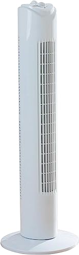 1ABOVE Tower Fan, 120 Minutes Timer with Auto Power Off, 3 Wind Modes with Widespread Oscillation, Eco-Friendly, Quiet Operation, 81.5cm High (WHITE)