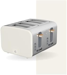 Swan ST14620WHTN, 4 Slice Nordic Toaster, Soft Touch Housing and Matt Finish, 1500W, Cotton White