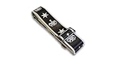 Disher Guitar Strap Eagle and Star President Washington (Seatbelt-Nylon/Cowhide Leather) American Eagle, U.S. Seal, Patriotic (Black)