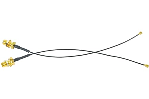 Fohevers Lot de 2 câbles coaxiaux U.FL IPX IPEX vers SMA femelle 1,13 mm IPEX 15 cm pour routeur WiFi, antenne réseau sans fil