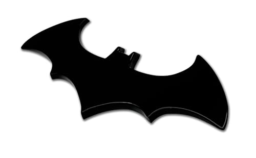 Image of Elektroplate Officially Licensed DC Comics Batman Black All Metal Superhero Emblem for Cars, Trucks, and All Auto | Universal Fit at 3.25 inch x 1.75 inch | Weatherproof