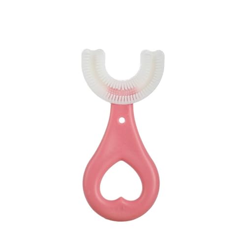 Cepillo de dientes en forma de U para niños, silicona suave de grado alimenticio, seguro para el cuidado bucal de 360°, herramienta de higiene dental para bebés y niños pequeños