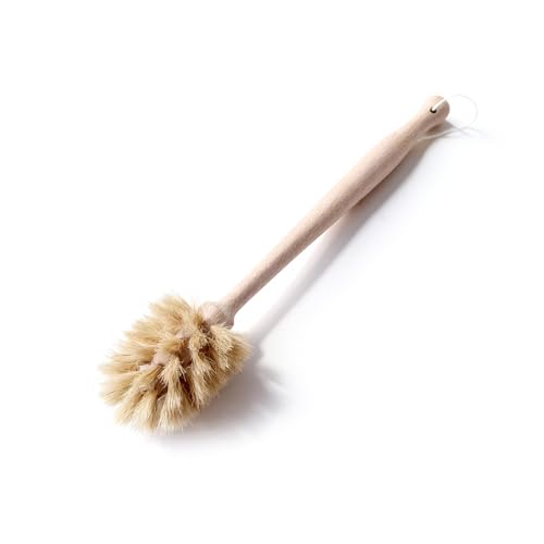 MI BRUSHAX Bottle Brush Cleaner Solid Beech Wood Handle Tapered Non-Scratch for Cleaning Coffee Cups Mason Thermos Glass Bottle Beer Bottles Wine Bottles