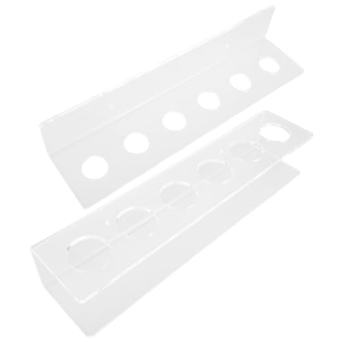 BESPORTBLE 2Pcs Acrylic Pool Mount Holds Billiard Cues Stylish Design for Home Club Bar Easy Installation Space Saving Durable Material
