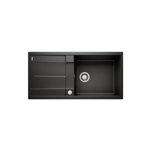 BLANCO METRA XL 6 S | Évier en granit SILGRANIT noir | Type de montage : montage par le haut | réversible | Pour armoires inférieures de 60 cm de large |...