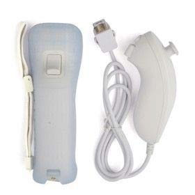 Controle Nintendo Wii Remote Plus + Nunchuck Branco Wii U