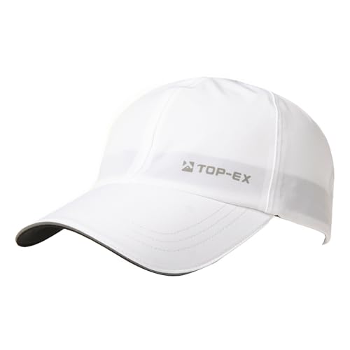 TOP-EX TOPEX XL/XXL wasserdichte Baseball Cap Herren Running Cap Sommer Kappe Sonnenhut Basecap Sports Golf Cap Tennis Laufkappe UV-Schutz Weiß M/L