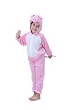 Matissa Kids Animal Costumes Boys Girls Unisex Fancy Dress Outfit Cosplay Children Onesies (L (for Kids 41.5' - 47' Tall), Pig)