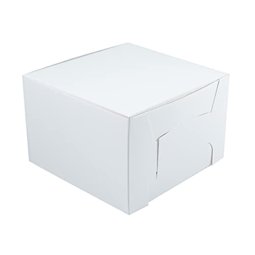 14x14x6 White Cake box, Premium Bakery Boxes, One piece, Perfect for packaging and selling cakes, donuts, cookies, and muffins, Pack of 12