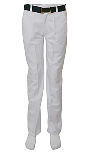 Image of School Uniform White Pant for Boys | Formal Trouser for Boys | Readymade Stitched Full Pant for Students | Clothes for School Children
