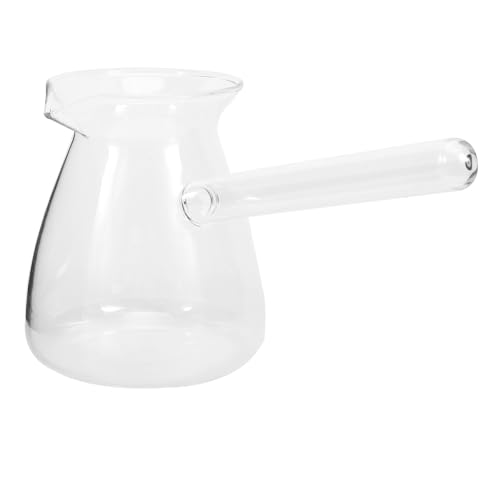 VICASKY Jarra y Asa Cómoda de 650ml de Resistente al Calor Diseño Transparente Adecuada para Servir Café y Leche Hogar