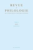  Revue de philologie, de litterature et d\'histoire anciennes volume 96-1 - fascicule 1