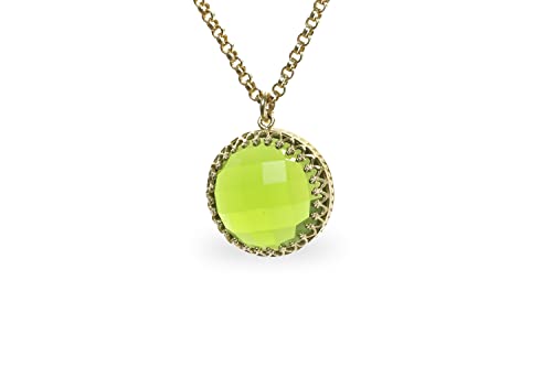 Collier de pierres de naissance d'août, cadeau fait main pour femme