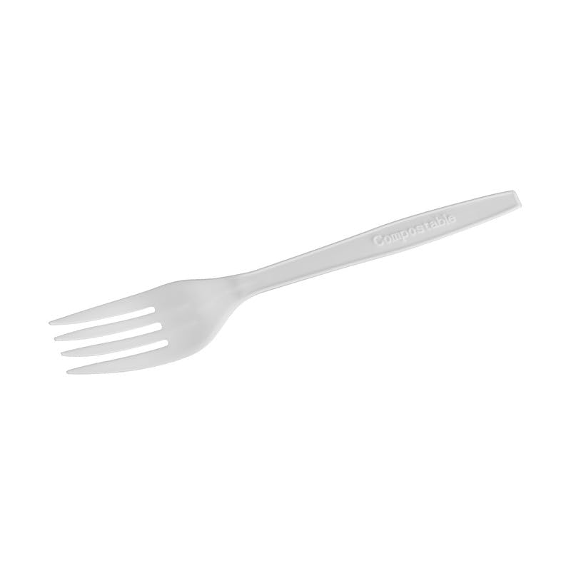 NatureZway Pro Compostable Disposable Forks - 50 Pack, Heavy Duty, Plant-Based, Biodegradable - Elevate Your Dining Experience with Sustainable, Restaurant Grade Quality Forks