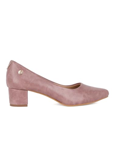 Image of ELLE Women's Textured Block Heel Slip-On Pumps