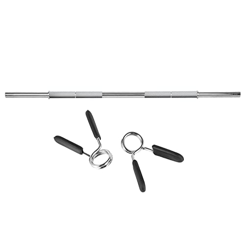 Bar And Weight Set Body Pump Olym- Barbell Bar, 4Ft/5Ft/6Ft Weight Bar Strength Training Straight Bar W/ Two Collars Weighted Workout Barbells for Weightlifting Power Lifting Home Tall Bar (C, 6FT)