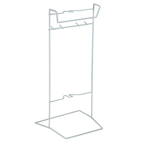 Urine Catheter Bag Holder - Free Standing Floor or Hanging - Plastic Coated - Easy to Clean - Integrated Lower & Upper Clips - Personal Bathroom Aid