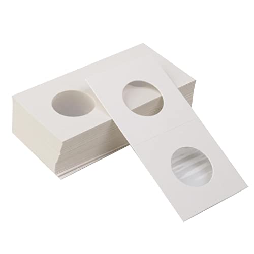 Porta-moedas de 25 mm de papelão 2 x 2 itens para colecionador, 50 peças por pedido