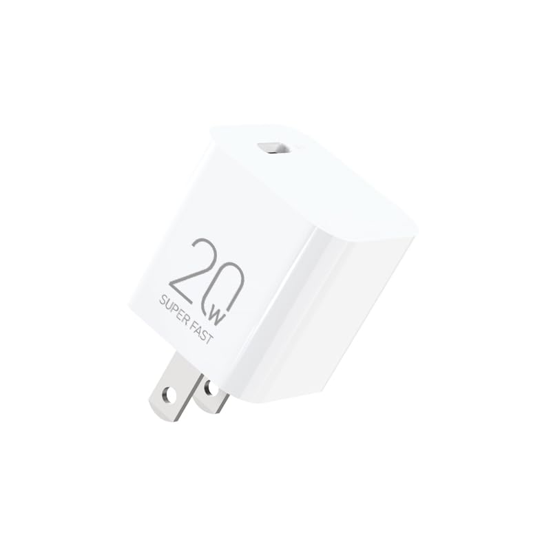 20W USB-C Compact Power Adapter: Fast and Convenient Charging, Type C Wall Charger