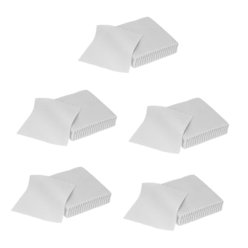 Beaupretty 5 Series Paquete De Paños De Limpieza De Joyería para Pulir Y Limpieza Portátil 50 Piezas X 5