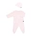Minutus Conjunto Primera Puesta bebé Plain + Gorro, 100% Algodón (Rosa)