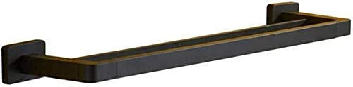 Porte-serviettes base en vernis carré noir d'architecte pour douche moderne