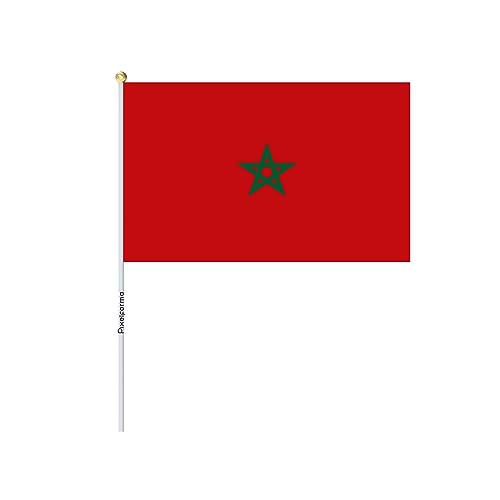 Drapeau Maroc petit format 14x21cm lot de 100 pour défilé - 3