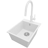 ⚙️ FLEXIBILIDAD EN EL DISEÑO – Gracias a su agujeros preparado para el grifo y 2 agujeros adicionales preperforados, el fregadero se adapta perfectamente a tus necesidades. Puedes instalar el dosificador de jabón o el pomo del sifón en la ubicación que más te convenga. La instalación de accesorios mejora la comodidad y eficiencia del trabajo diario en la cocina.